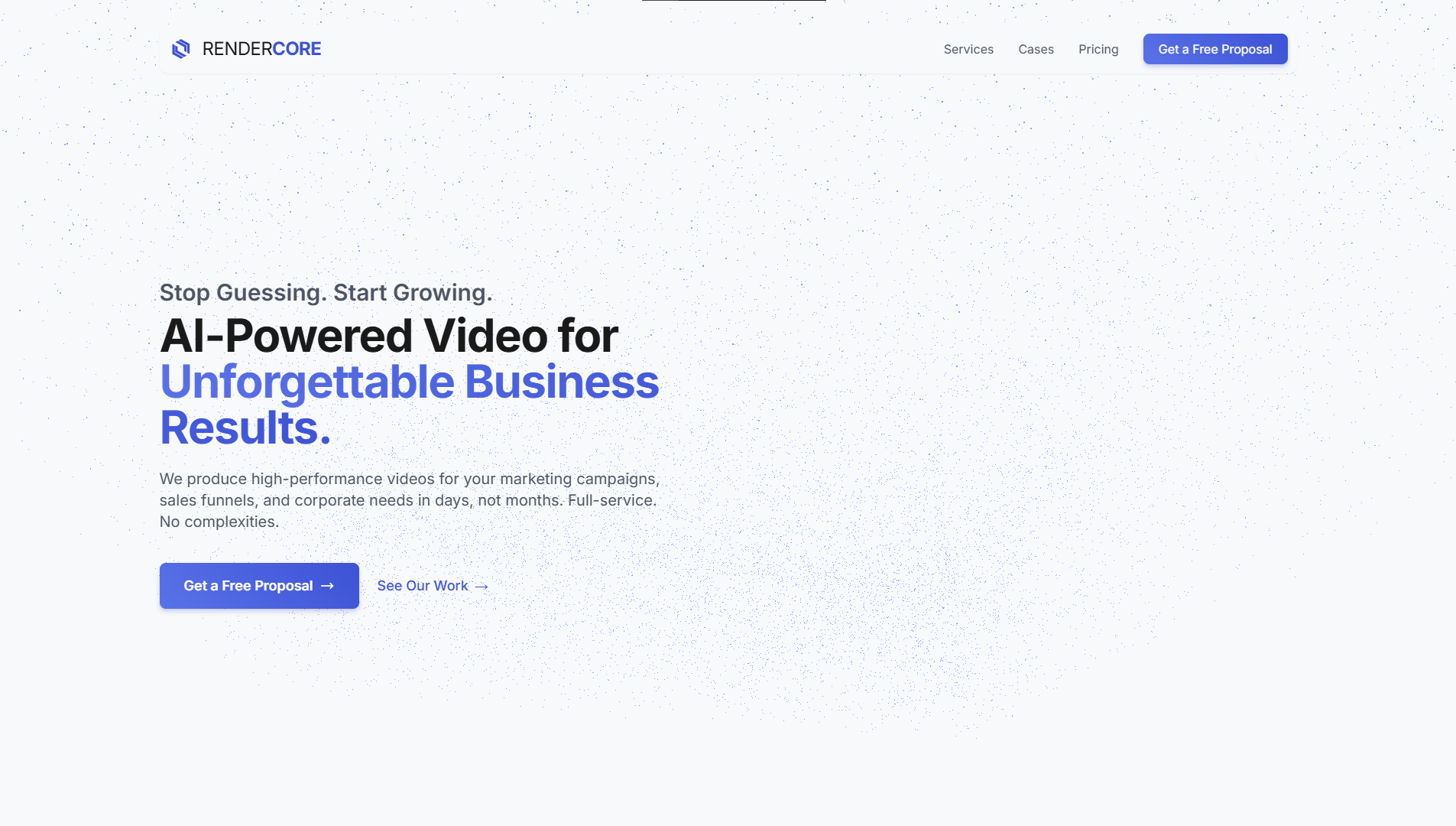 Light AI video platform screen