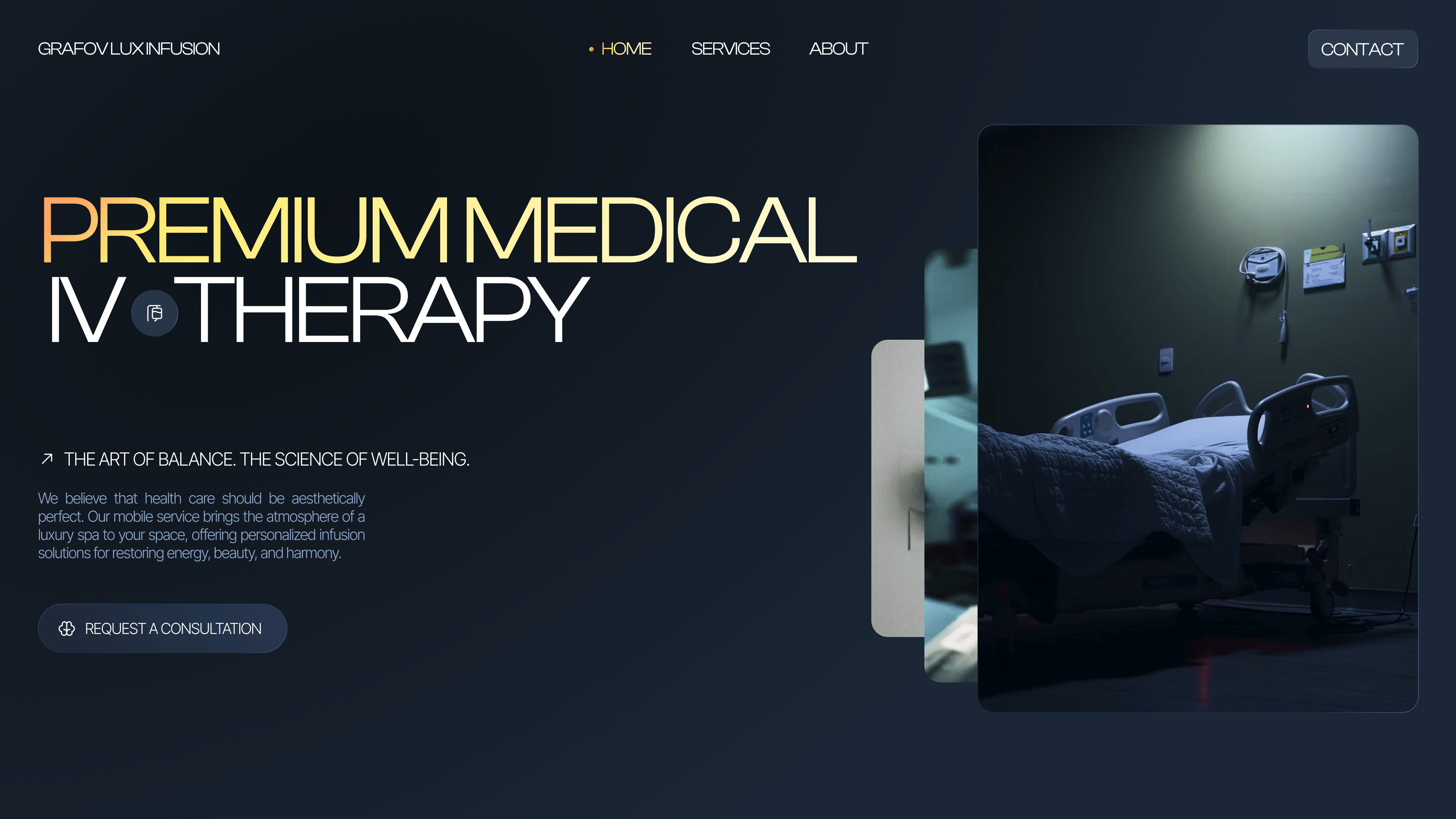 Strona dla usług premium medical therapy